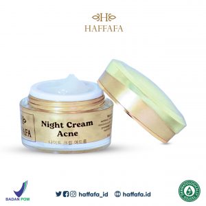 Night Cream Acne Haffafa Skincare Membantu Memperbaiki Sel Kulit Mati dan Masalah Jerawat 10 gr